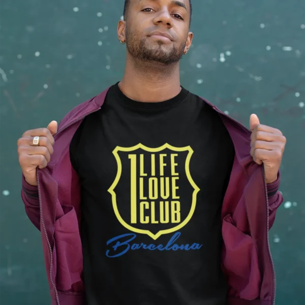 mockup-of-a-man-revealing-his-tee-from-under-a-light-jacket-25928 Barcelona T-shirt