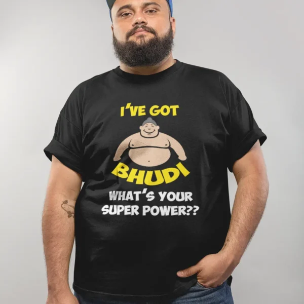 plus-size-t-shirt-mockup-of-a-man-with-a-beard-a20808 I have Got Bhudi T-shirt