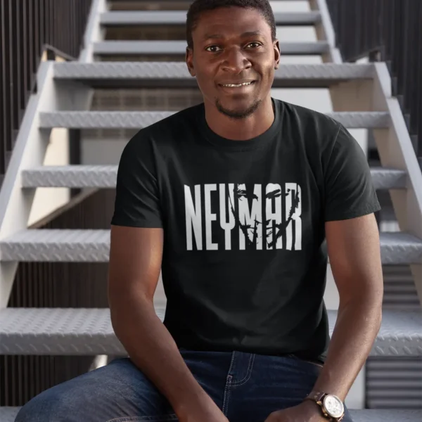 t-shirt-mockup-of-a-man-sitting-on-a-stairway-26637 Neymar T-shirt
