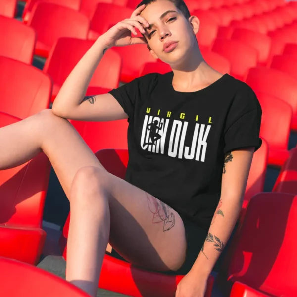 t-shirt-mockup-of-an-edgy-woman-surrounded-by-red-stadium-seats-20183 Van Dijk T-shirt