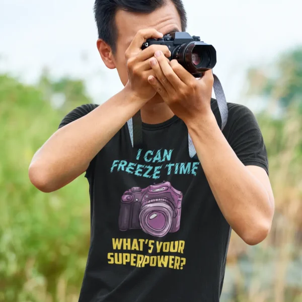 t-shirt-mockup-featuring-a-photographer-working-in-nature-45129-r-el2 I Can Freeze Time T-shirt